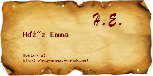Ház Emma névjegykártya